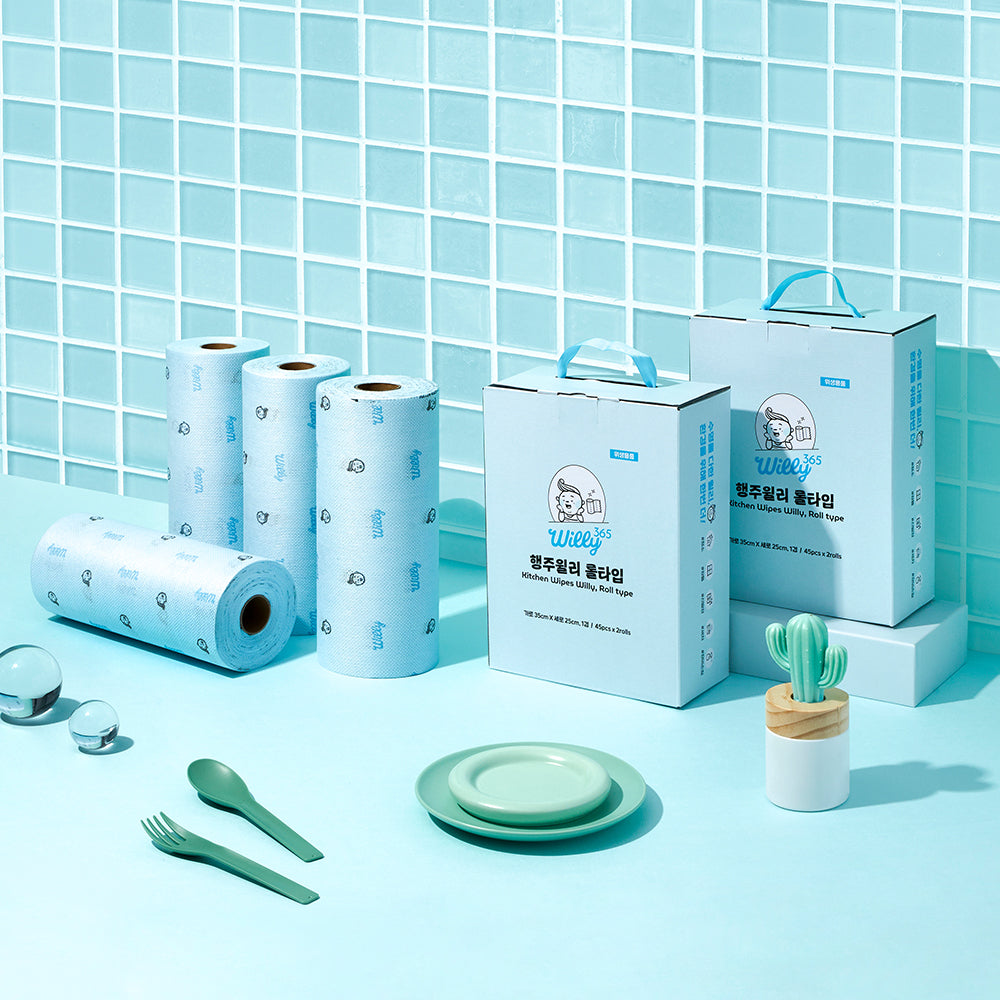 Dishcloth Willy – Roll Type (2 Rolls, 90 Sheets)