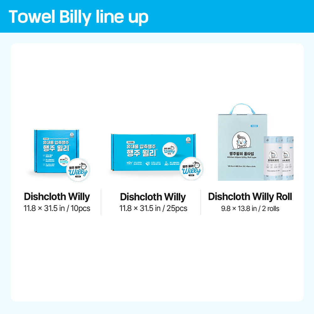 Billy365 Dishcloth Willy (25pcs)